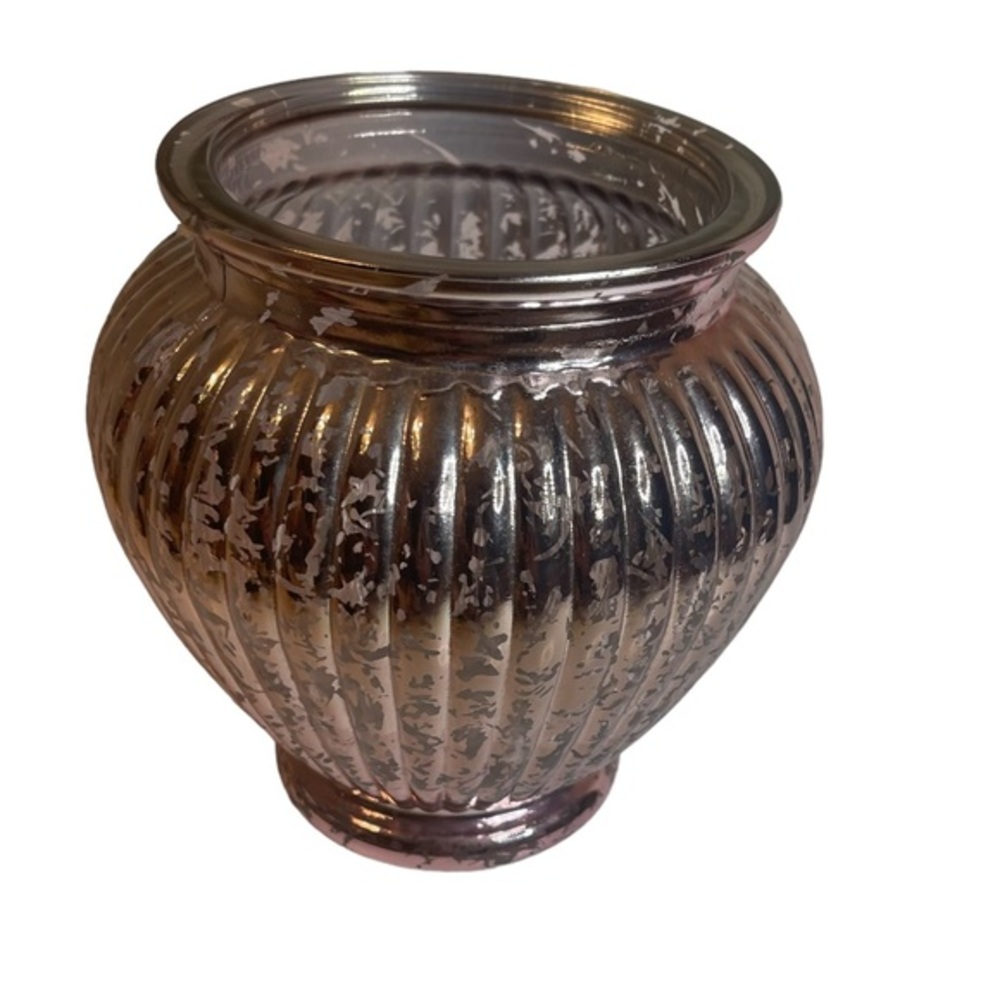 Pink Distressed Vase 6” High